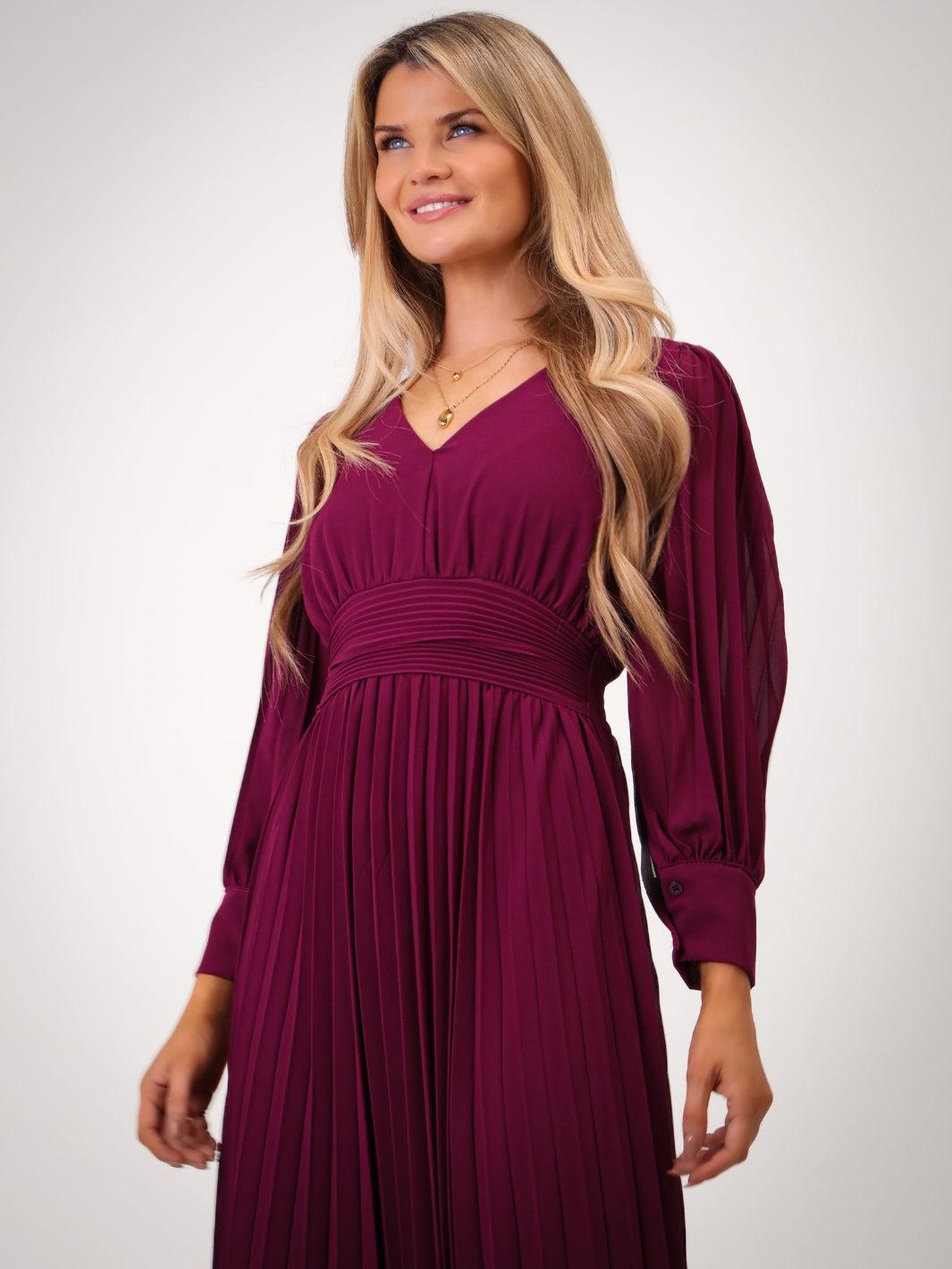 Kate & Pippa Hannah Dress In Plum-Nicola Ross