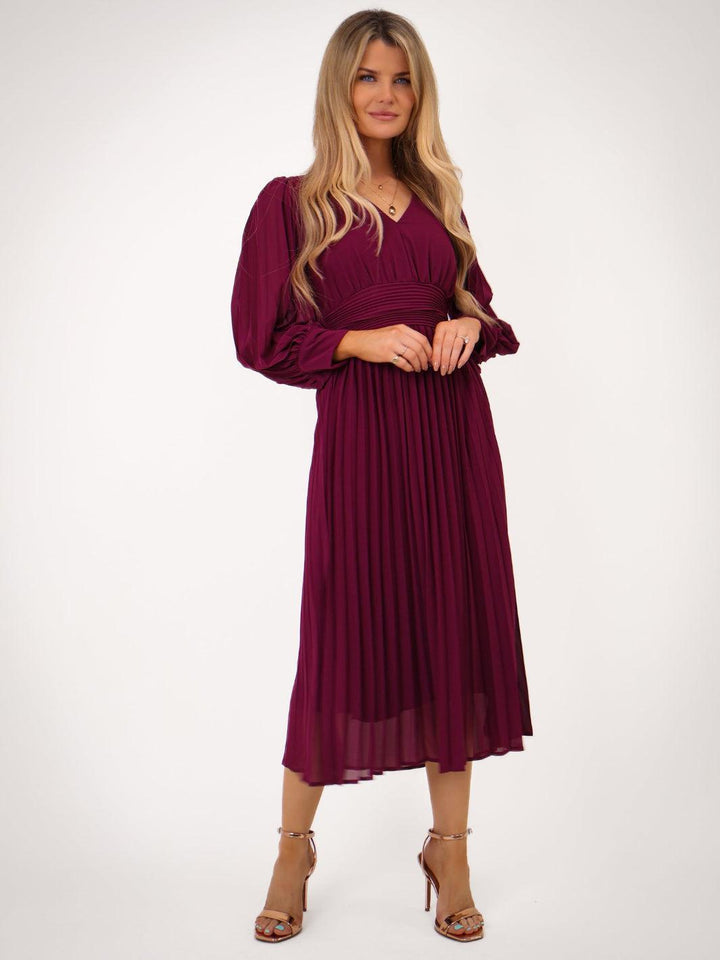 Kate & Pippa Hannah Dress In Plum-Nicola Ross