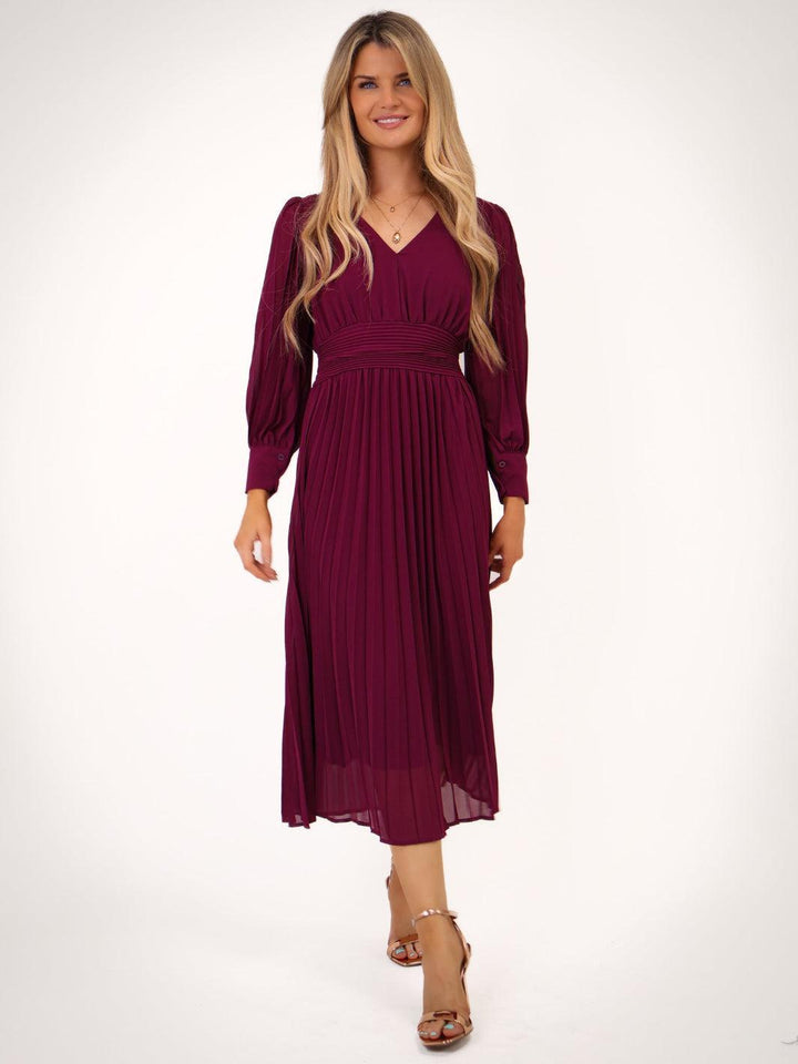 Kate & Pippa Hannah Dress In Plum-Nicola Ross