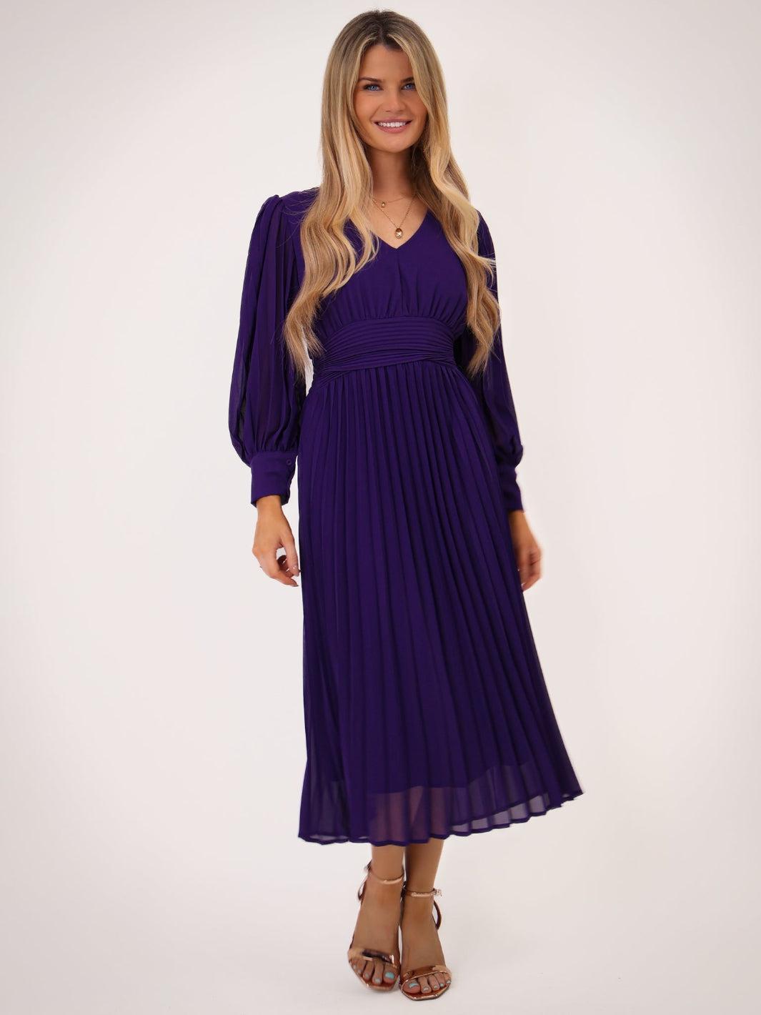 Kate & Pippa Hannah Dress In Purple-Nicola Ross