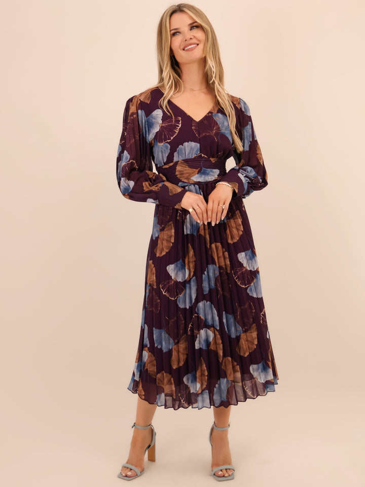 Kate & Pippa Hannah Dress In Purple Print-Nicola Ross