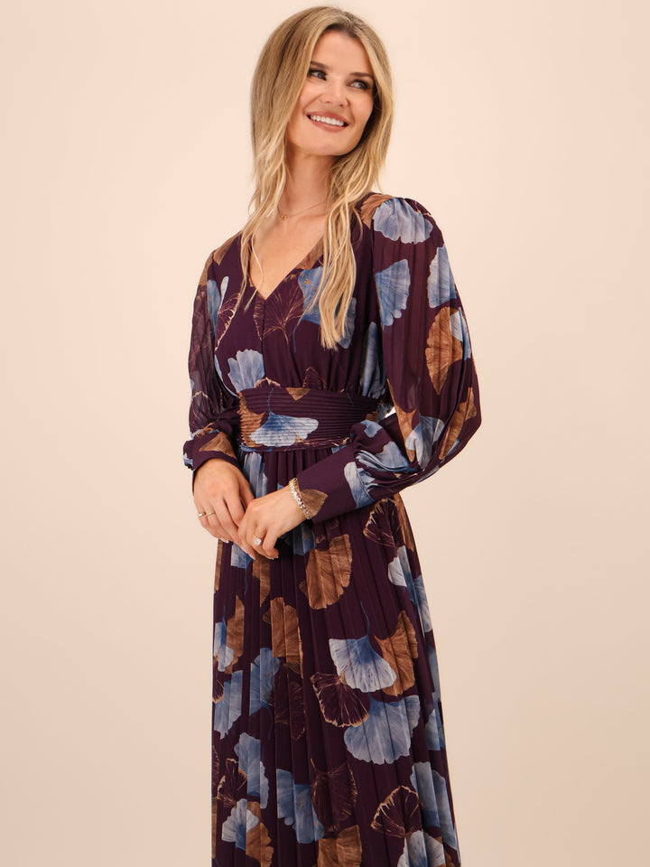 Kate & Pippa Hannah Dress In Purple Print-Nicola Ross