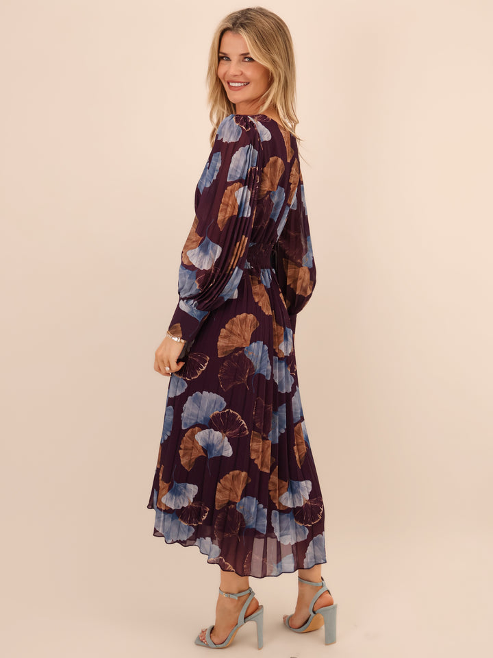 Kate & Pippa Hannah Dress In Purple Print-Nicola Ross