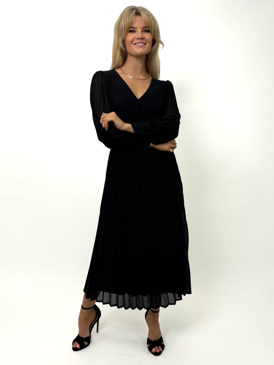 Kate & Pippa Hannah Midi Dress In Black-Nicola Ross
