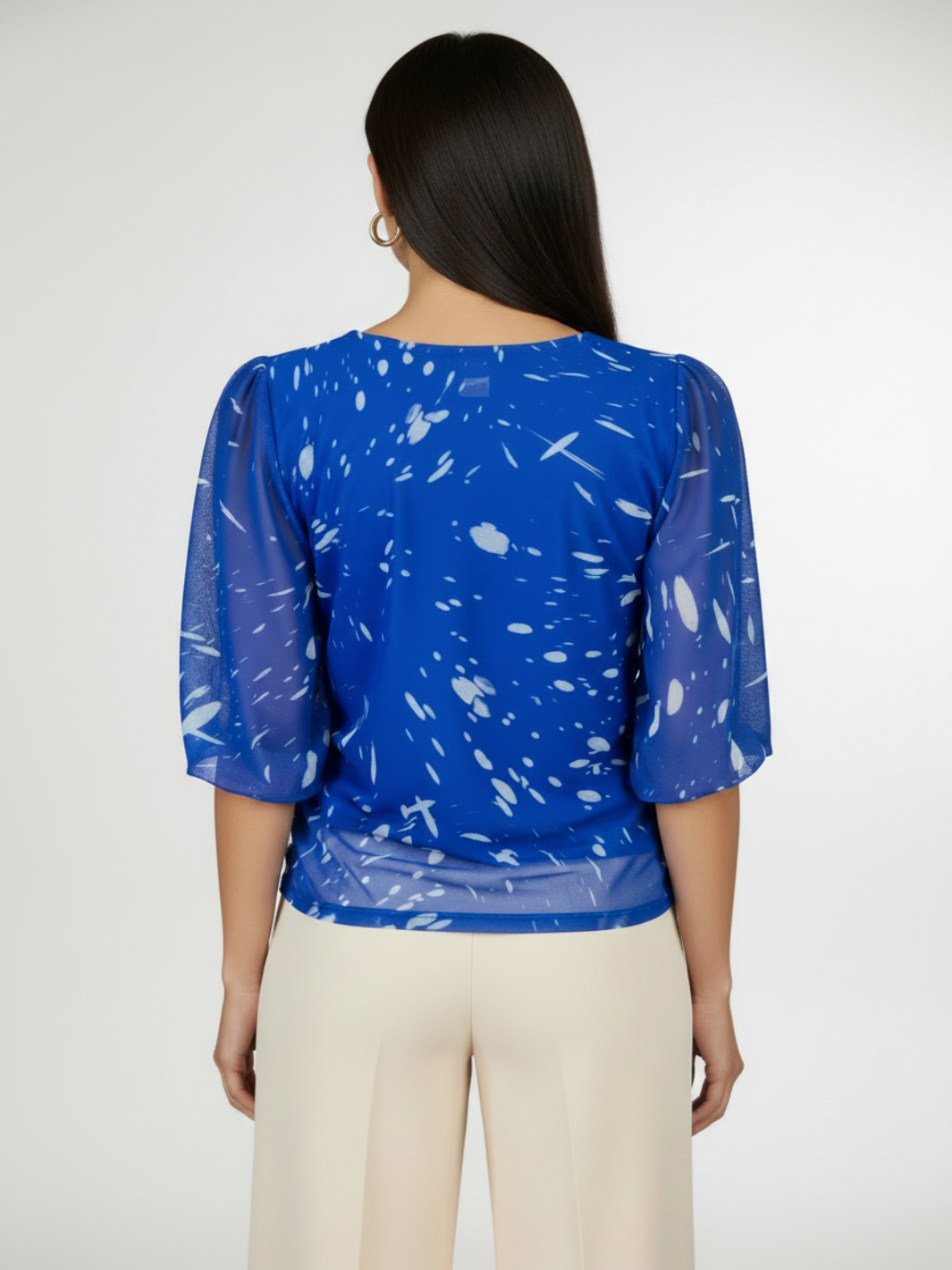 Blue Splash Top - Back Brighter Background