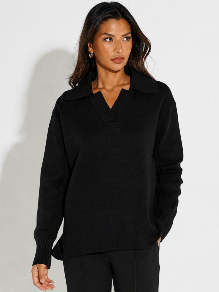 Kate & Pippa Jesse Knit Jumper In Black-Nicola Ross