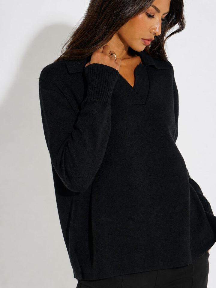 Kate & Pippa Jesse Knit Jumper In Black-Nicola Ross