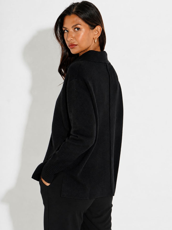 Kate & Pippa Jesse Knit Jumper In Black-Nicola Ross