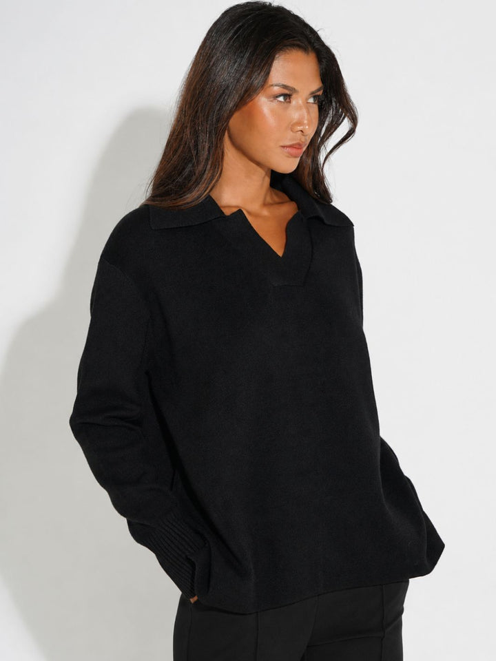 Kate & Pippa Jesse Knit Jumper In Black-Nicola Ross