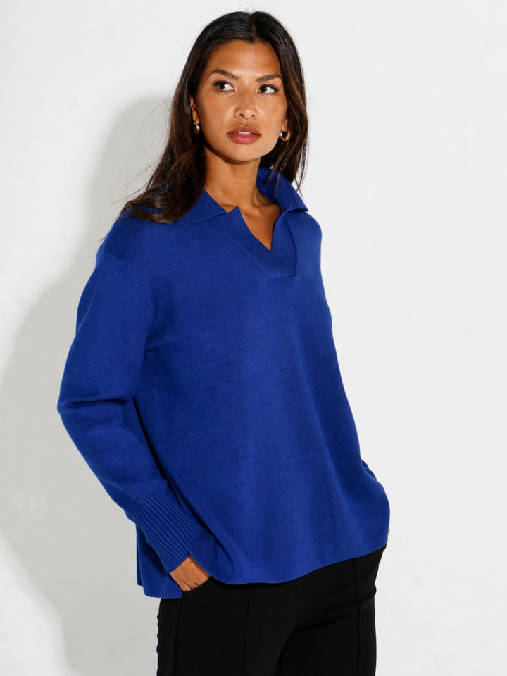 Kate & Pippa Jesse Knit Jumper In Blue-Nicola Ross