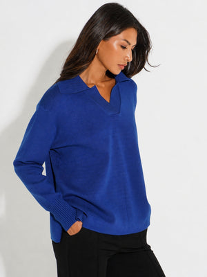 Kate & Pippa Jesse Knit Jumper In Blue-Nicola Ross