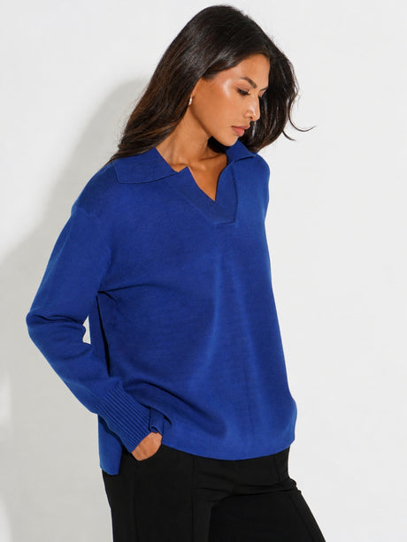 Kate & Pippa Jesse Knit Jumper In Blue-Nicola Ross