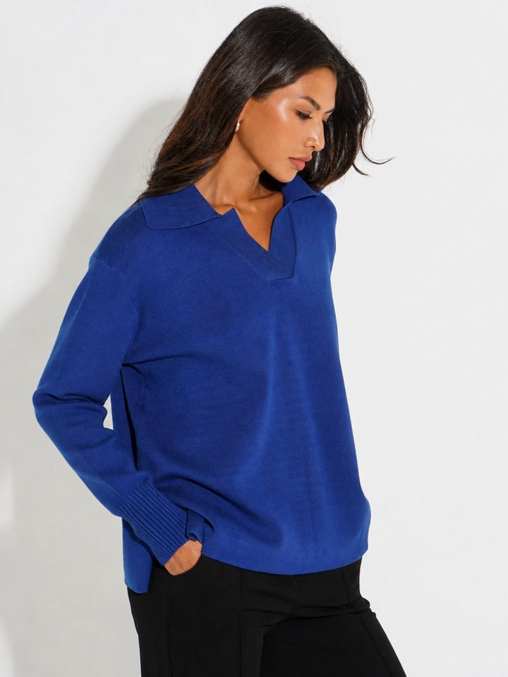 Kate & Pippa Jesse Knit Jumper In Blue-Nicola Ross