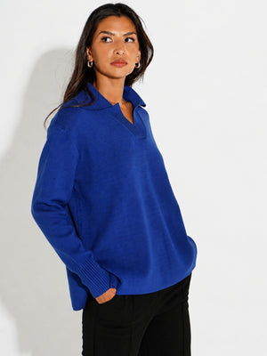 Kate & Pippa Jesse Knit Jumper In Blue-Nicola Ross