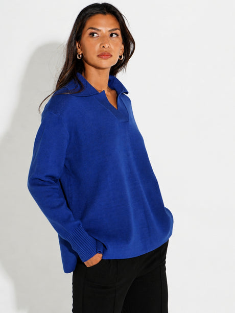Kate & Pippa Jesse Knit Jumper In Blue-Nicola Ross