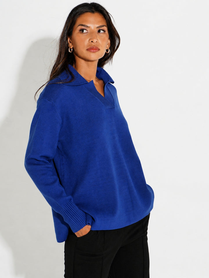 Kate & Pippa Jesse Knit Jumper In Blue-Nicola Ross