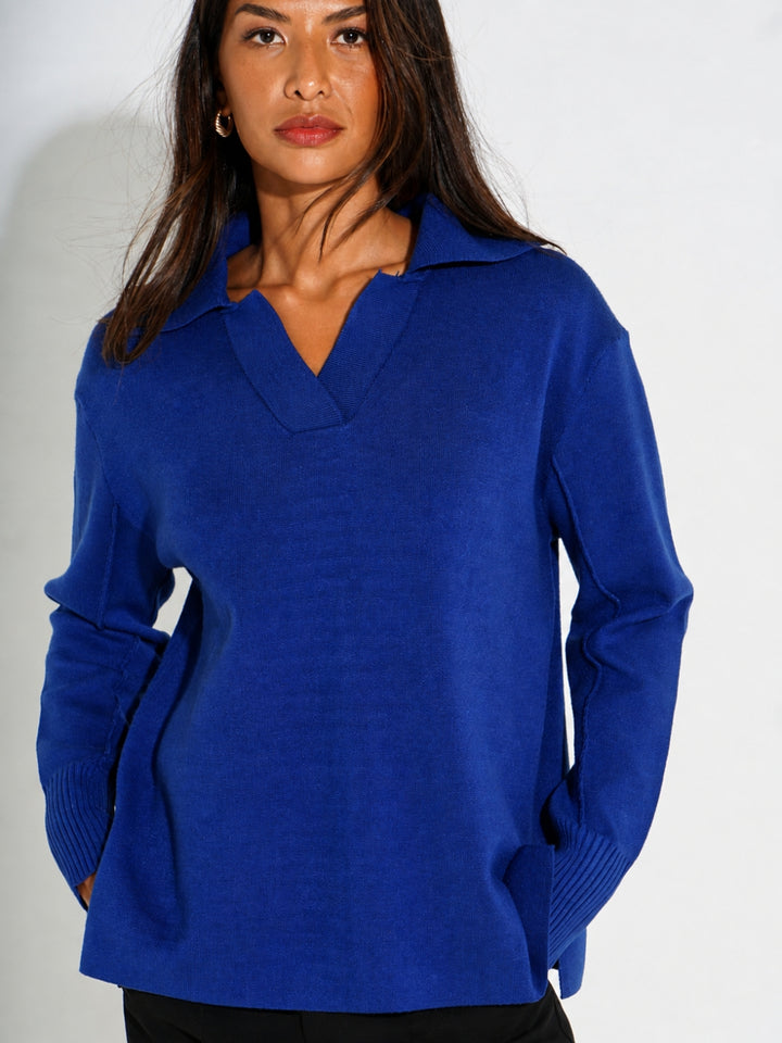 Kate & Pippa Jesse Knit Jumper In Blue-Nicola Ross