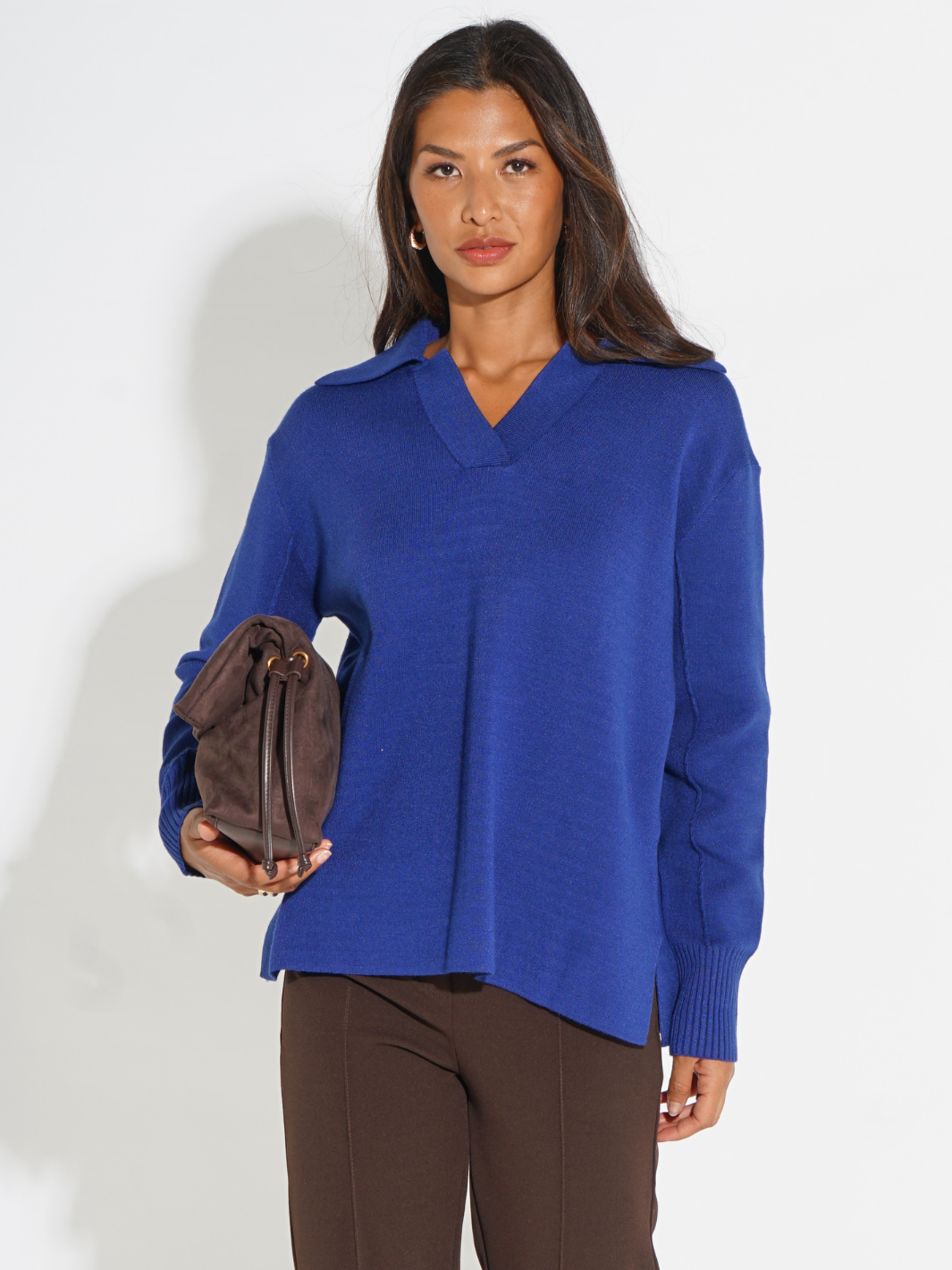 Kate & Pippa Jesse Knit Jumper In Blue-Nicola Ross