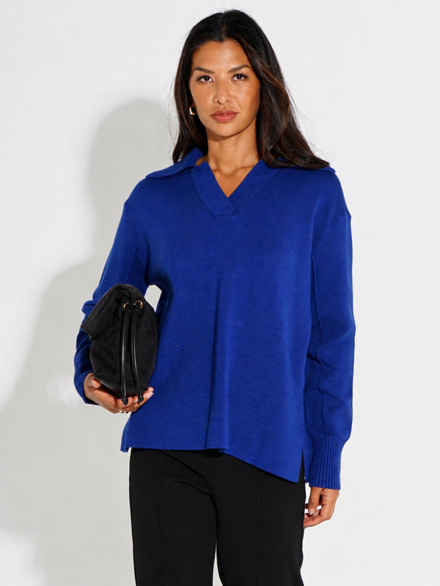 Kate & Pippa Jesse Knit Jumper In Blue-Nicola Ross