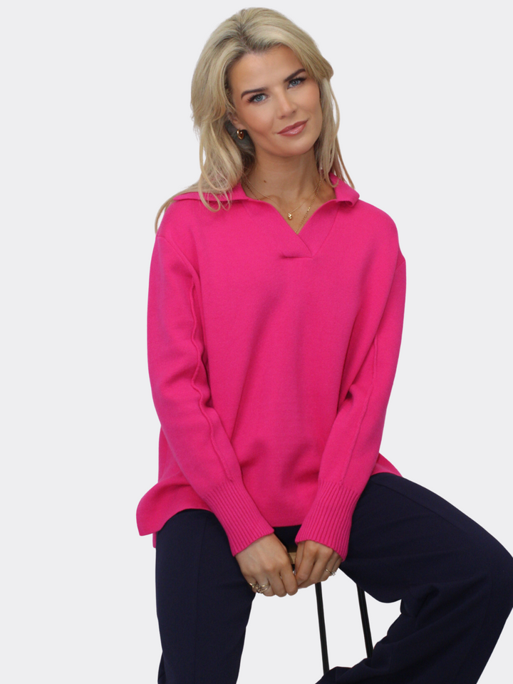 Kate & Pippa Jesse Knit Jumper In Pink-Nicola Ross