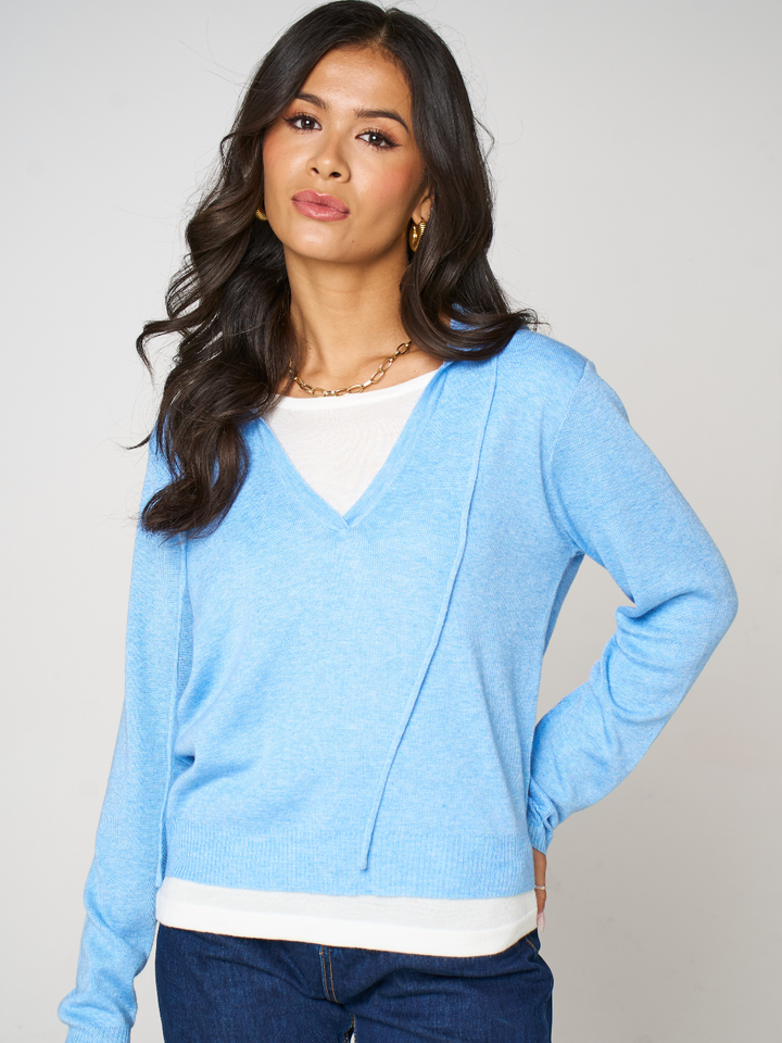 Kate & Pippa Juno Jumper In Blue-Nicola Ross
