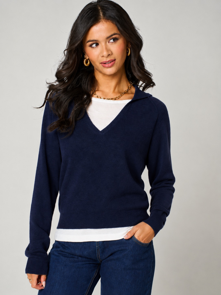 Kate & Pippa Juno Jumper In Navy-Nicola Ross