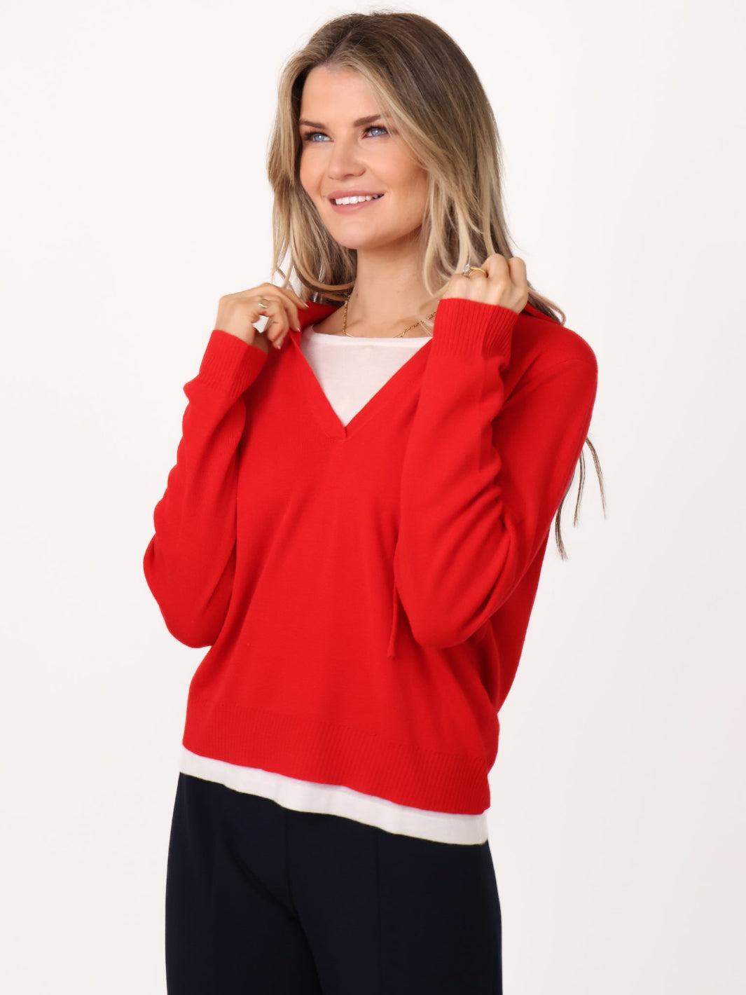 Kate & Pippa Juno Jumper In Red-Nicola Ross