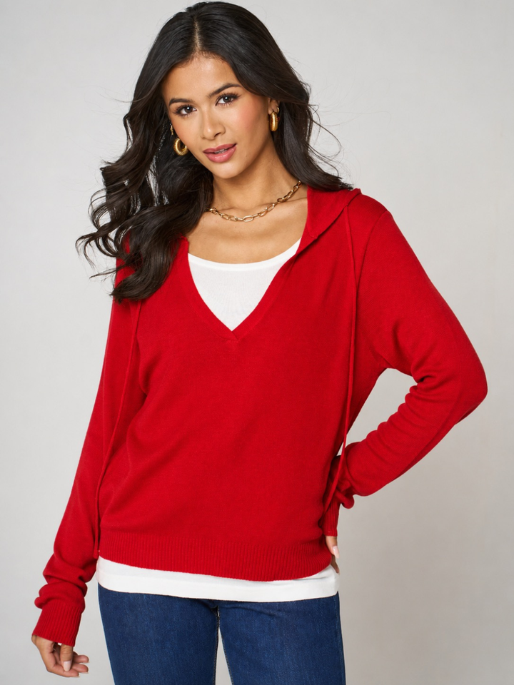 Kate & Pippa Juno Jumper In Red-Nicola Ross