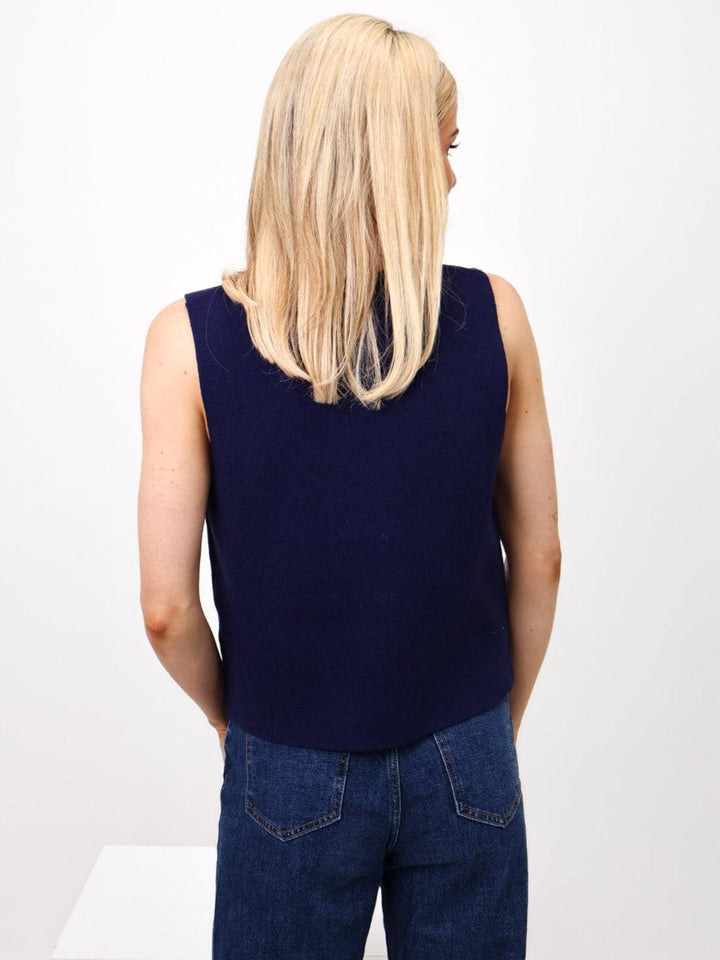 Kate & Pippa Kelly Waistcoat In Navy-Nicola Ross