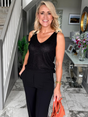 Kate & Pippa Kennedy Top In Black-Nicola Ross