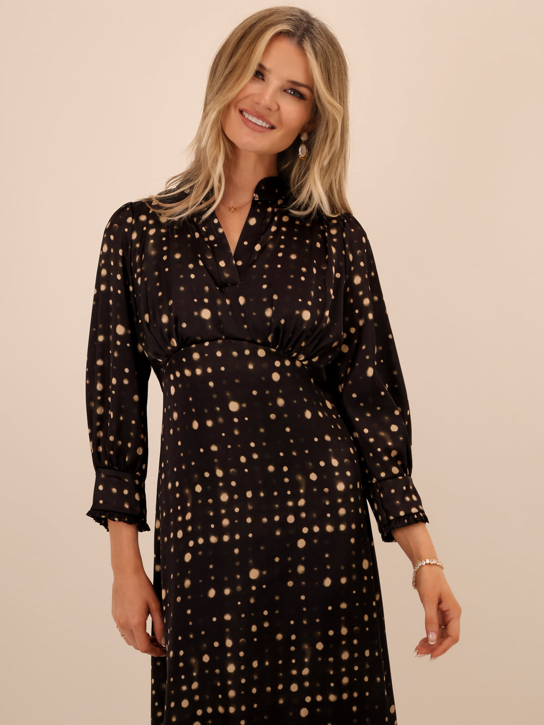Kate & Pippa Kimber Midi Dress In Black-Nicola Ross