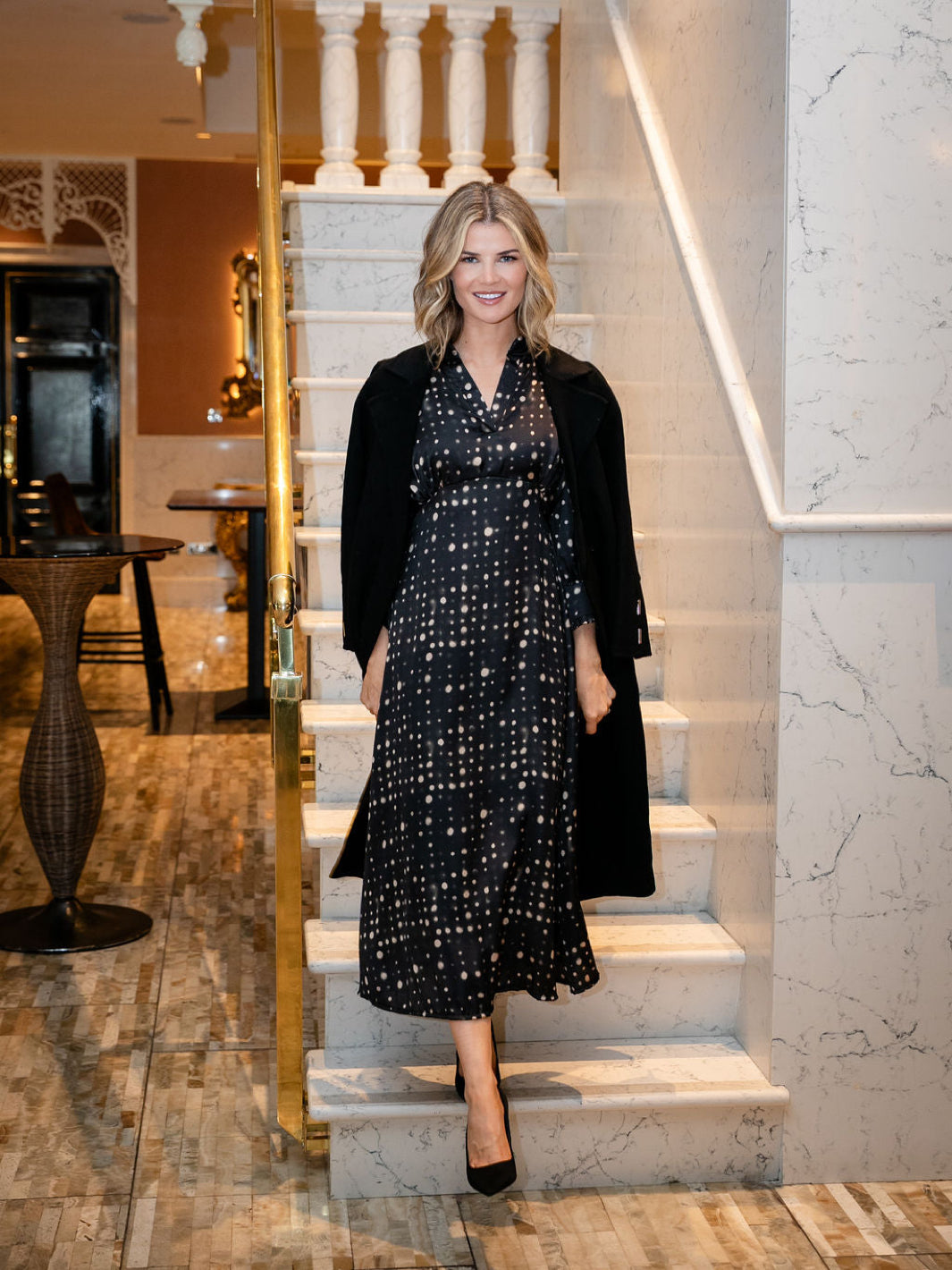 Kate & Pippa Kimber Midi Dress In Black-Nicola Ross