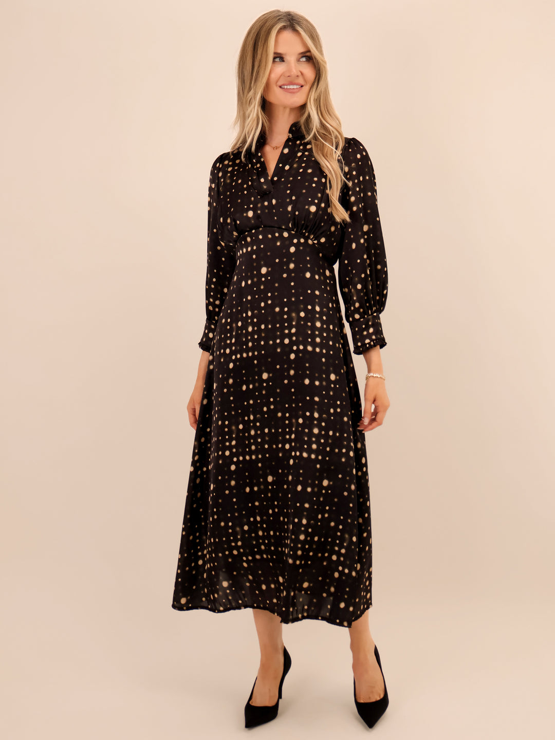 Kate & Pippa Kimber Midi Dress In Black-Nicola Ross