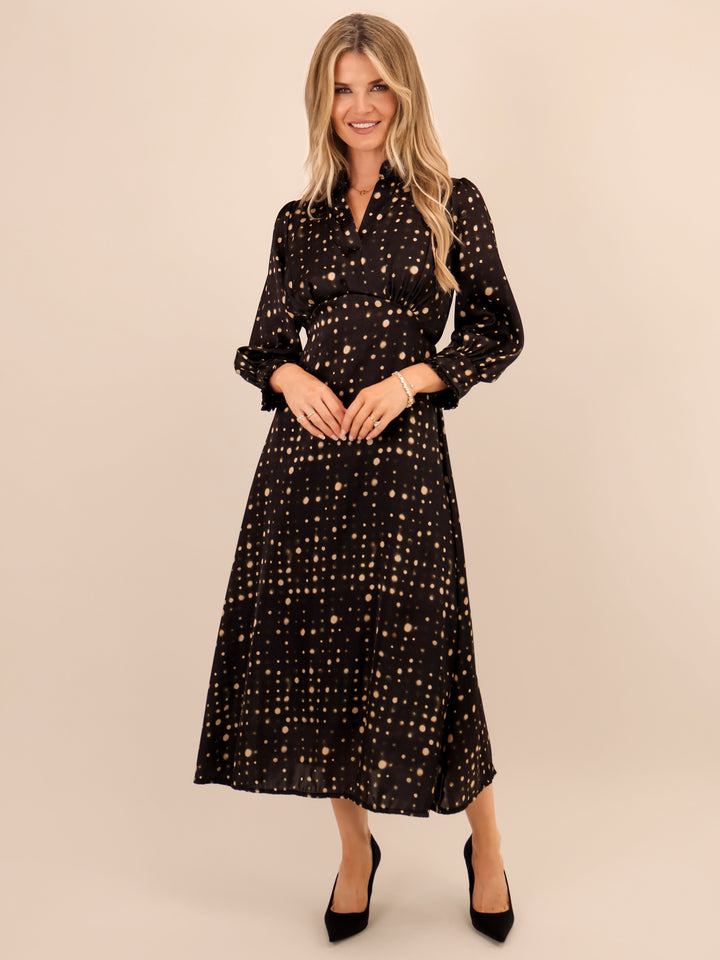Kate & Pippa Kimber Midi Dress In Black-Nicola Ross