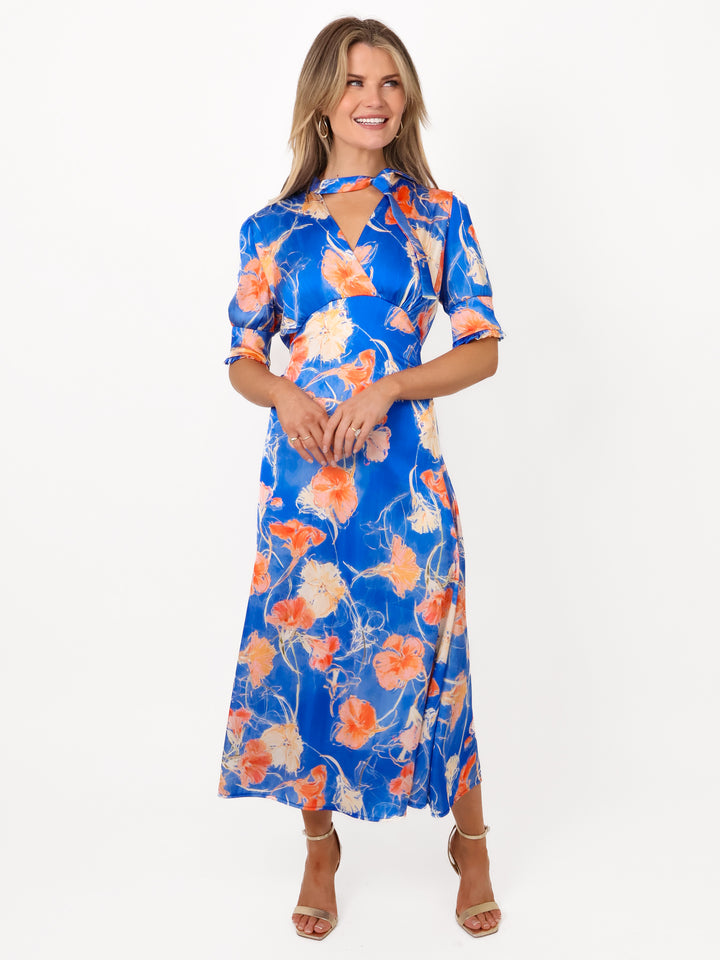 Kate & Pippa Kimber Midi Dress in Blue-Nicola Ross