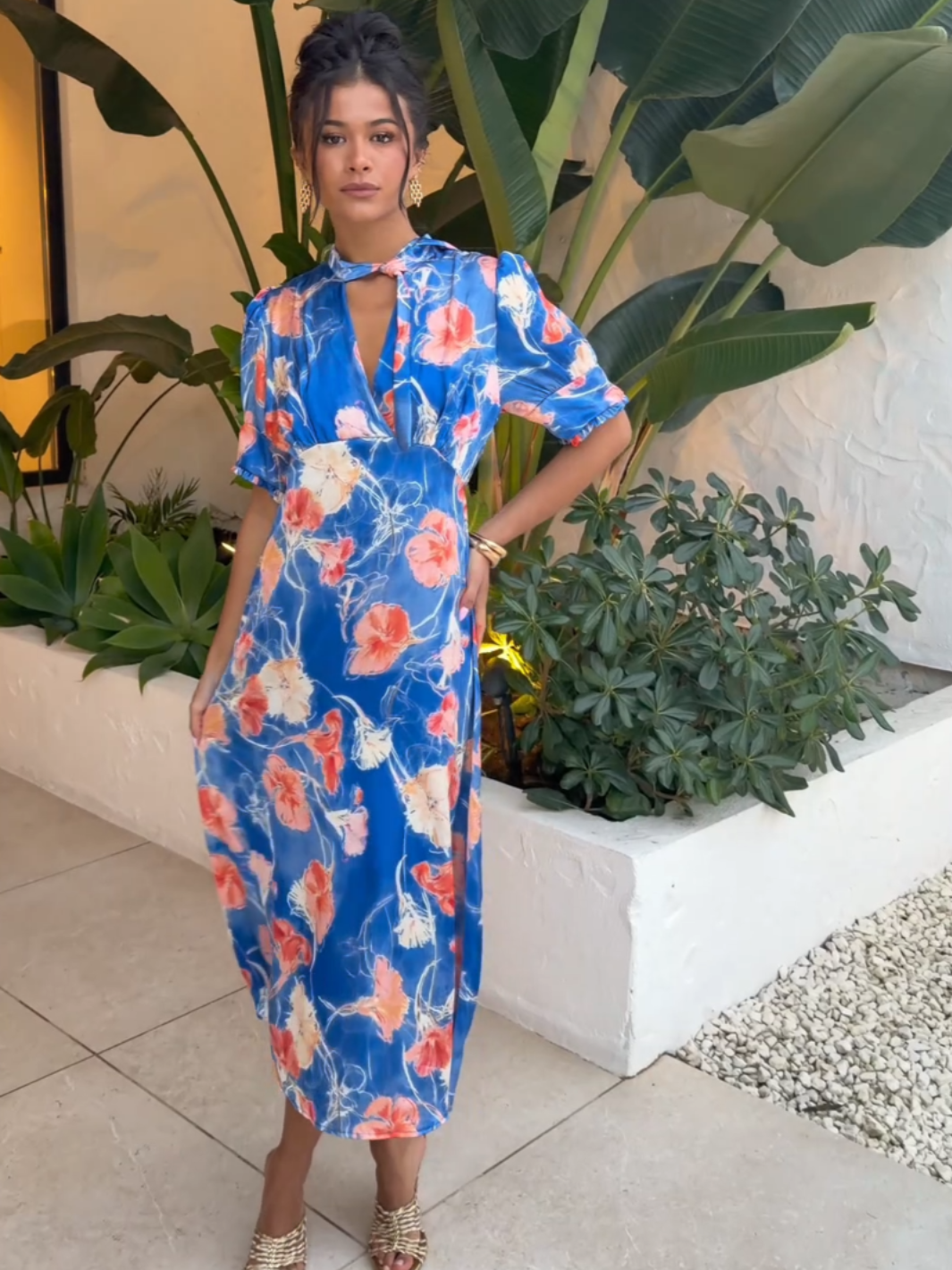 Kate & Pippa Kimber Midi Dress in Blue-Occasion Wear-Guest of the wedding-Nicola Ross