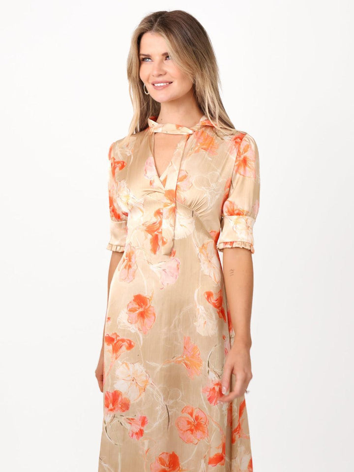 Kate & Pippa Kimber Midi Dress in Champagne-Nicola Ross