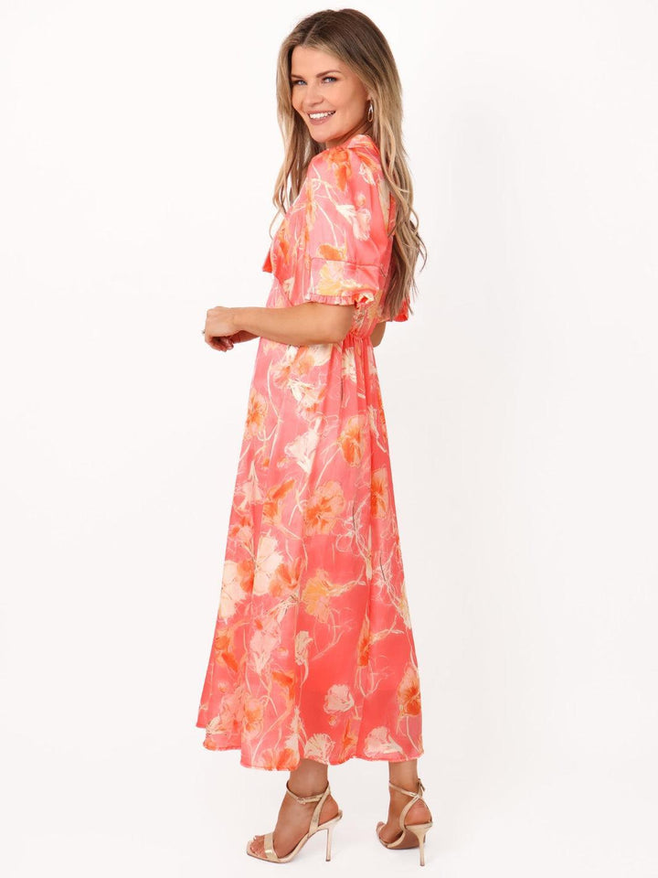 Kate & Pippa Kimber Midi Dress in Coral-Nicola Ross
