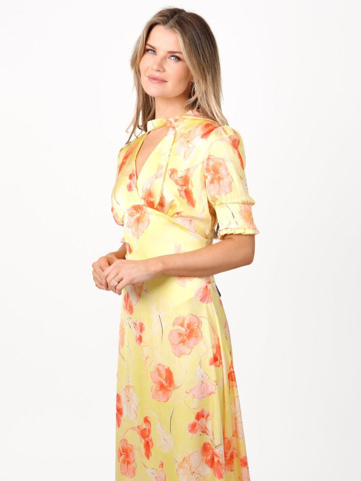 Kate & Pippa Kimber Midi Dress in Lemon-Nicola Ross
