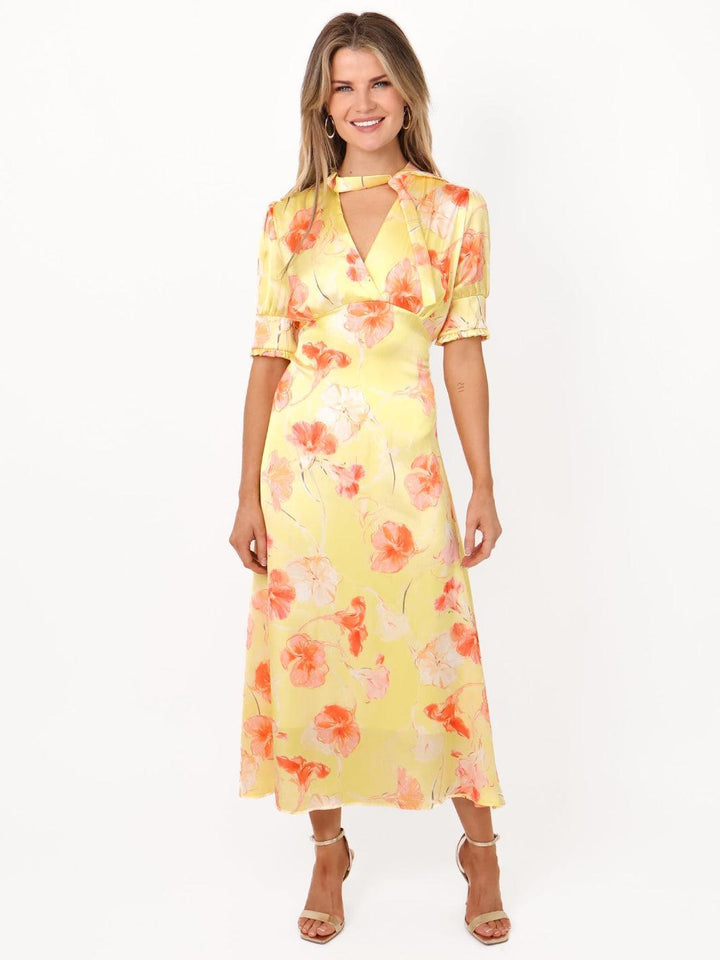 Kate & Pippa Kimber Midi Dress in Lemon-Nicola Ross