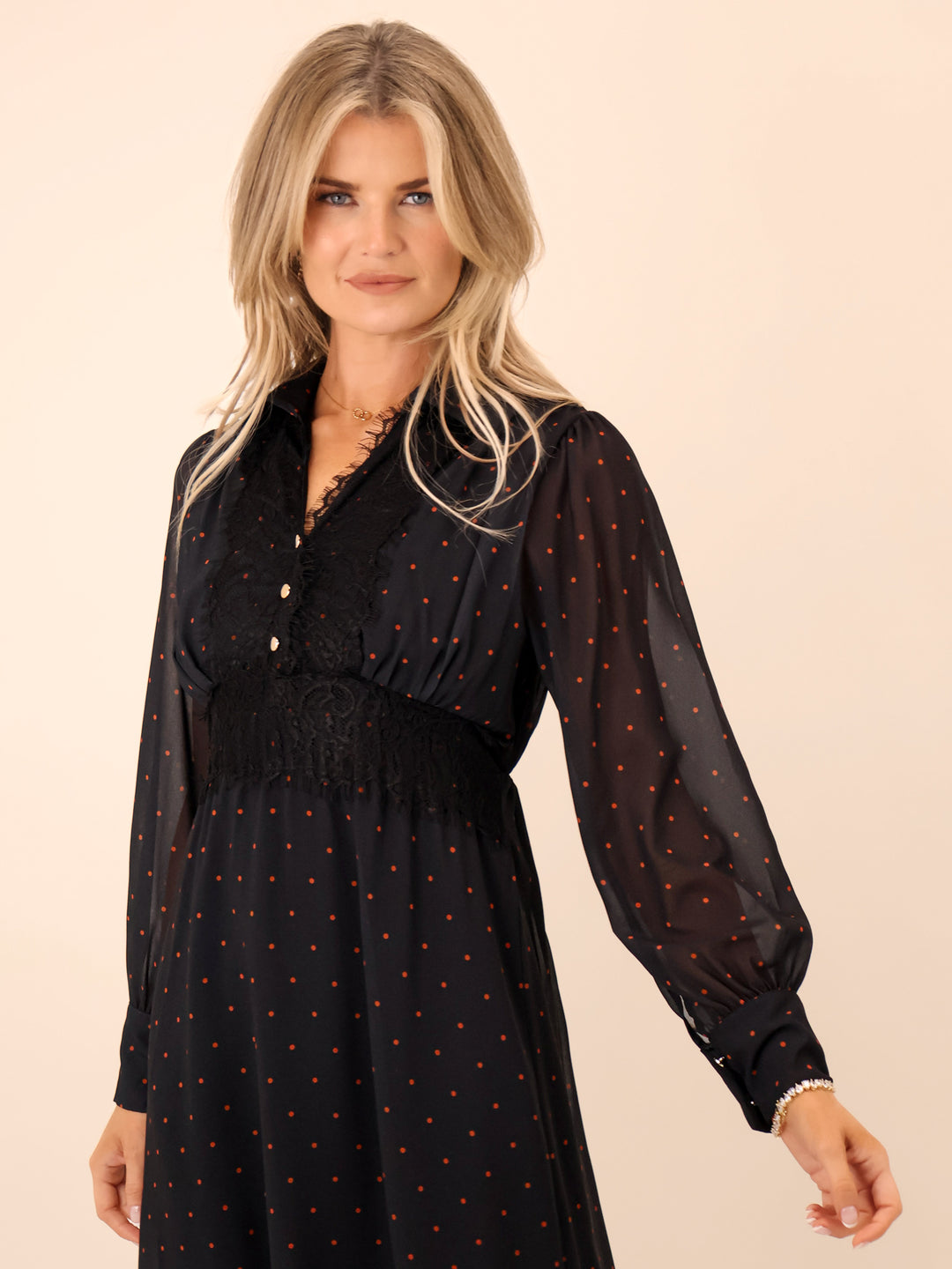 Kate & Pippa Kimi Midi Dress In Black-Nicola Ross