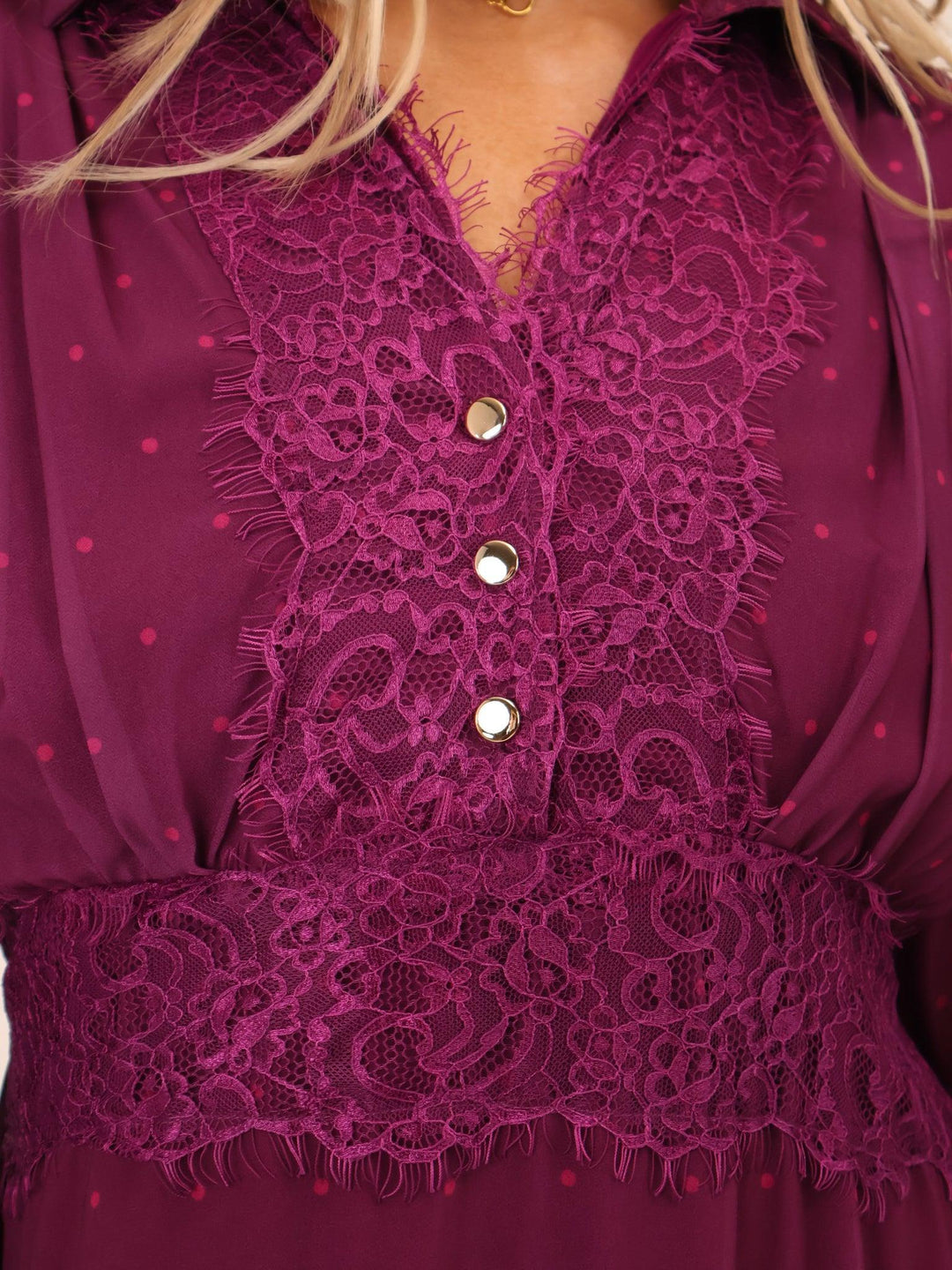 Kate & Pippa Kimi Midi Dress In Magenta-Nicola Ross