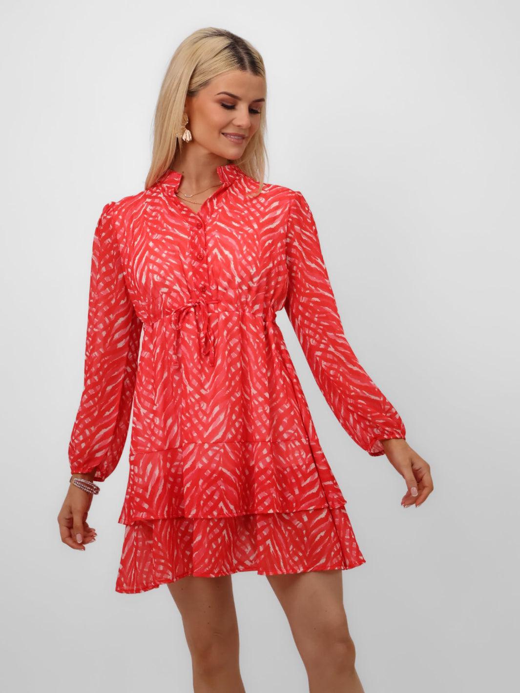Kate & Pippa Latina Mini Dress In Coral-Nicola Ross