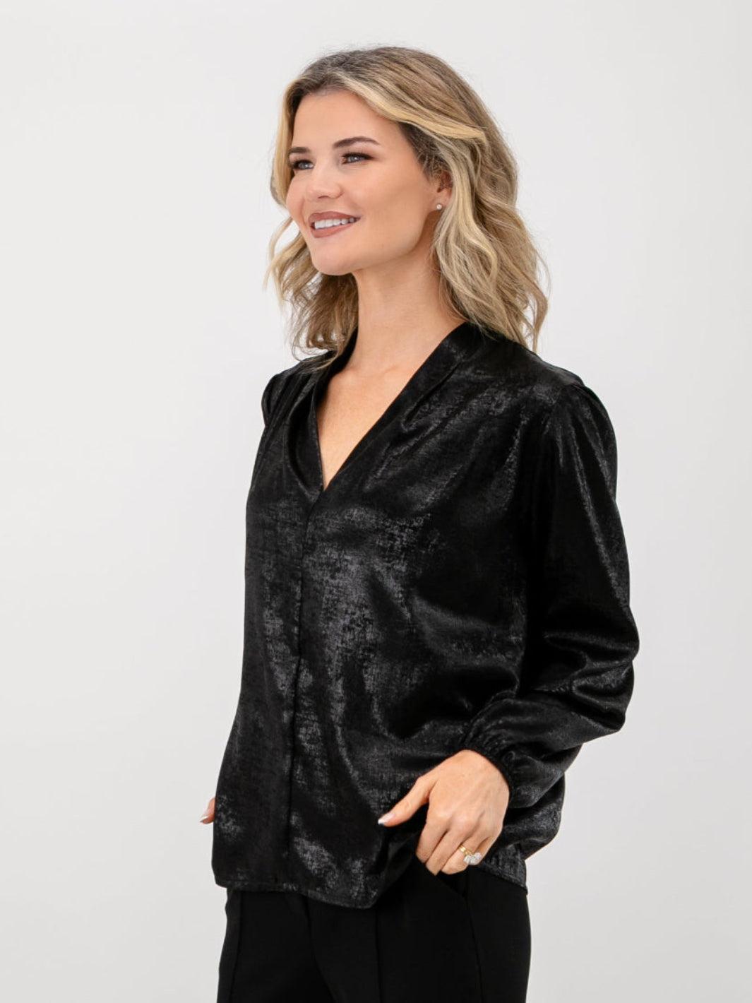 Kate & Pippa Lexi Top In Black-Nicola Ross