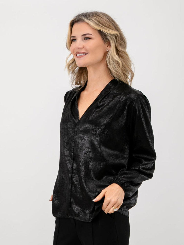 Kate & Pippa Lexi Top In Black-Nicola Ross