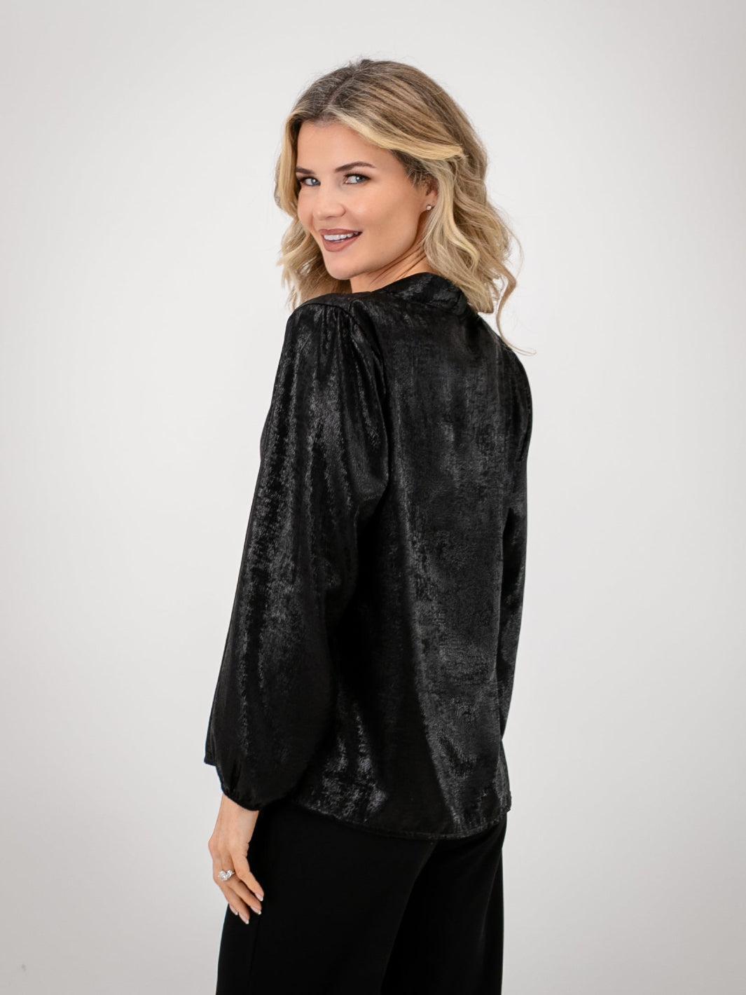 Kate & Pippa Lexi Top In Black-Nicola Ross