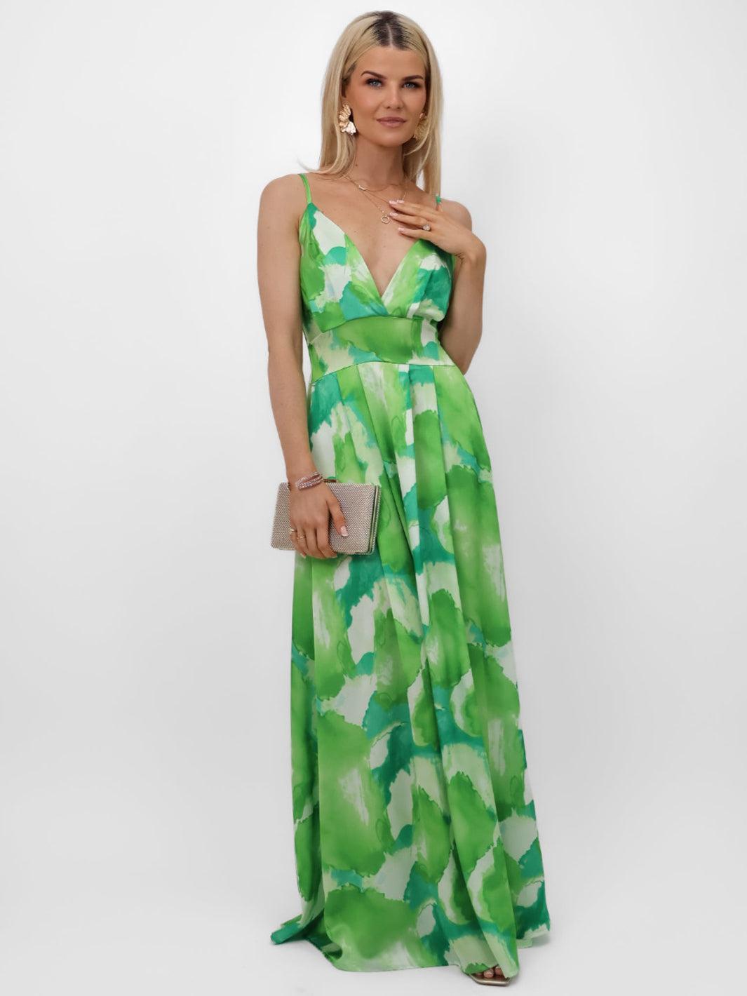 Kate & Pippa Lola Maxi Dress In Green-Nicola Ross