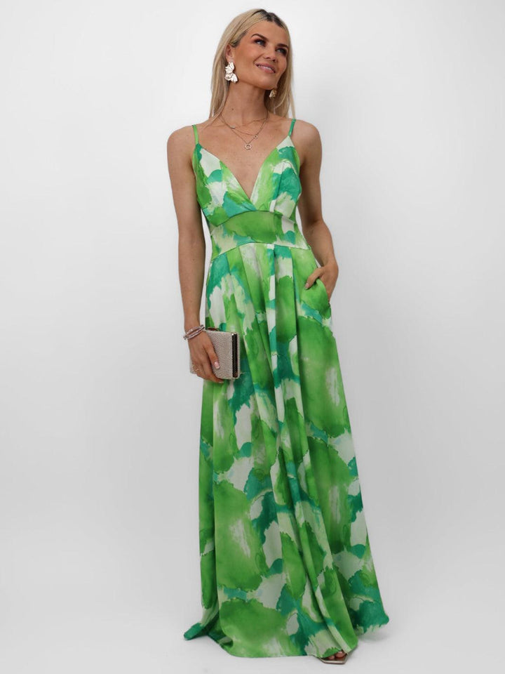 Kate & Pippa Lola Maxi Dress In Green-Nicola Ross