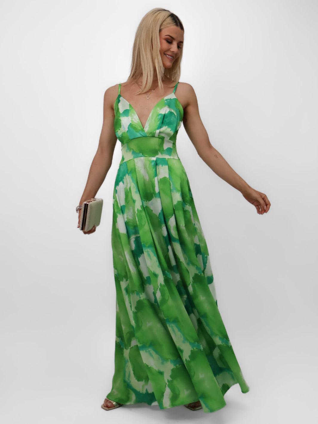 Kate & Pippa Lola Maxi Dress In Green-Nicola Ross