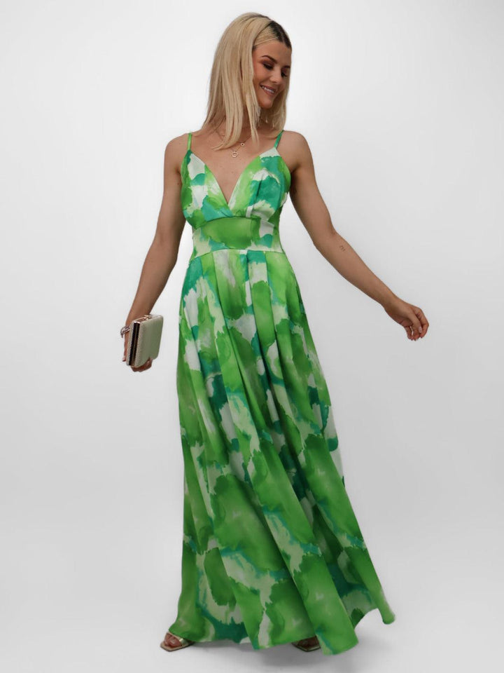 Kate & Pippa Lola Maxi Dress In Green-Nicola Ross